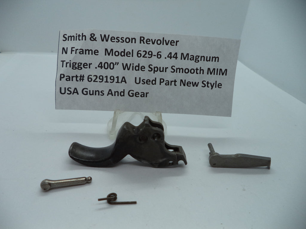 Smith & Wesson Model 629-6 Trigger Assembly | .400" Wide Spur MIM | .44 Magnum OEM Part 629191