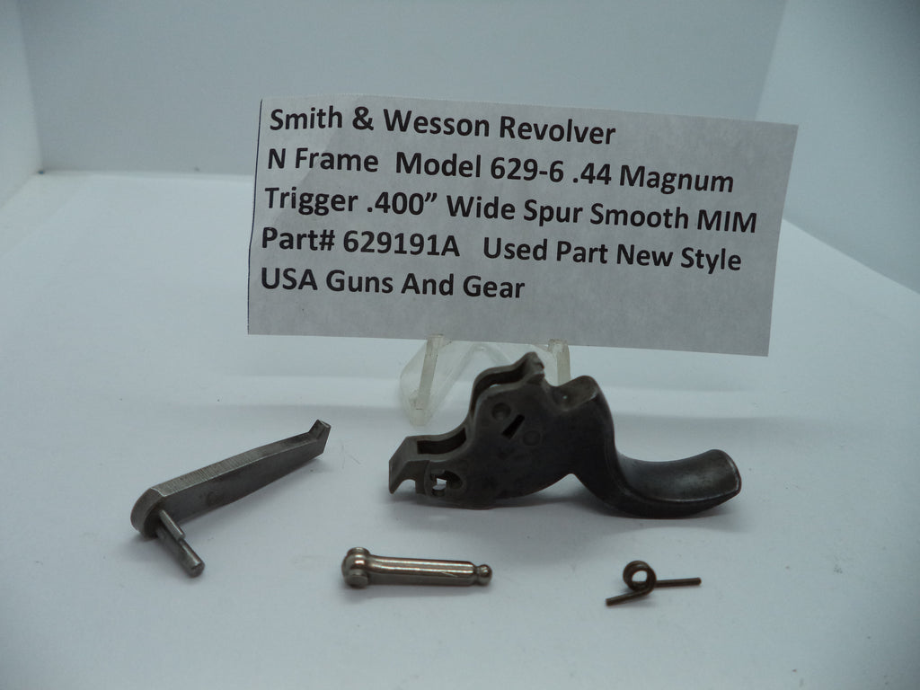 Smith & Wesson Model 629-6 Trigger Assembly | .400" Wide Spur MIM | .44 Magnum OEM Part 629191