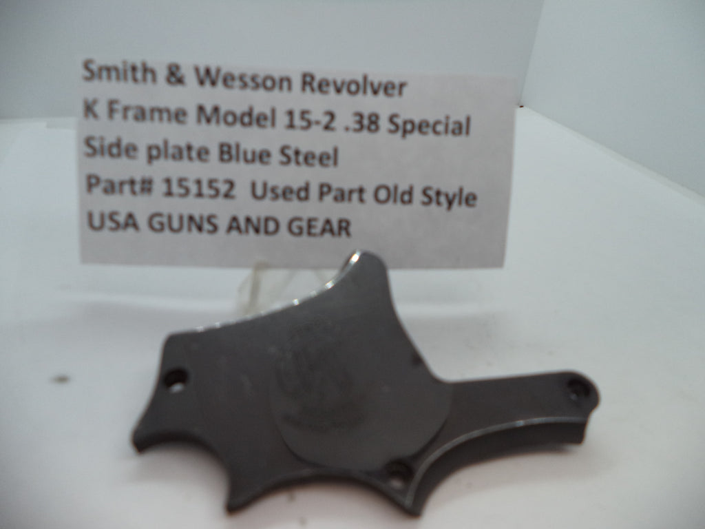 15152 S&W K Size Model 15-2 Side Plate Blue Steel .38 Special Used Part