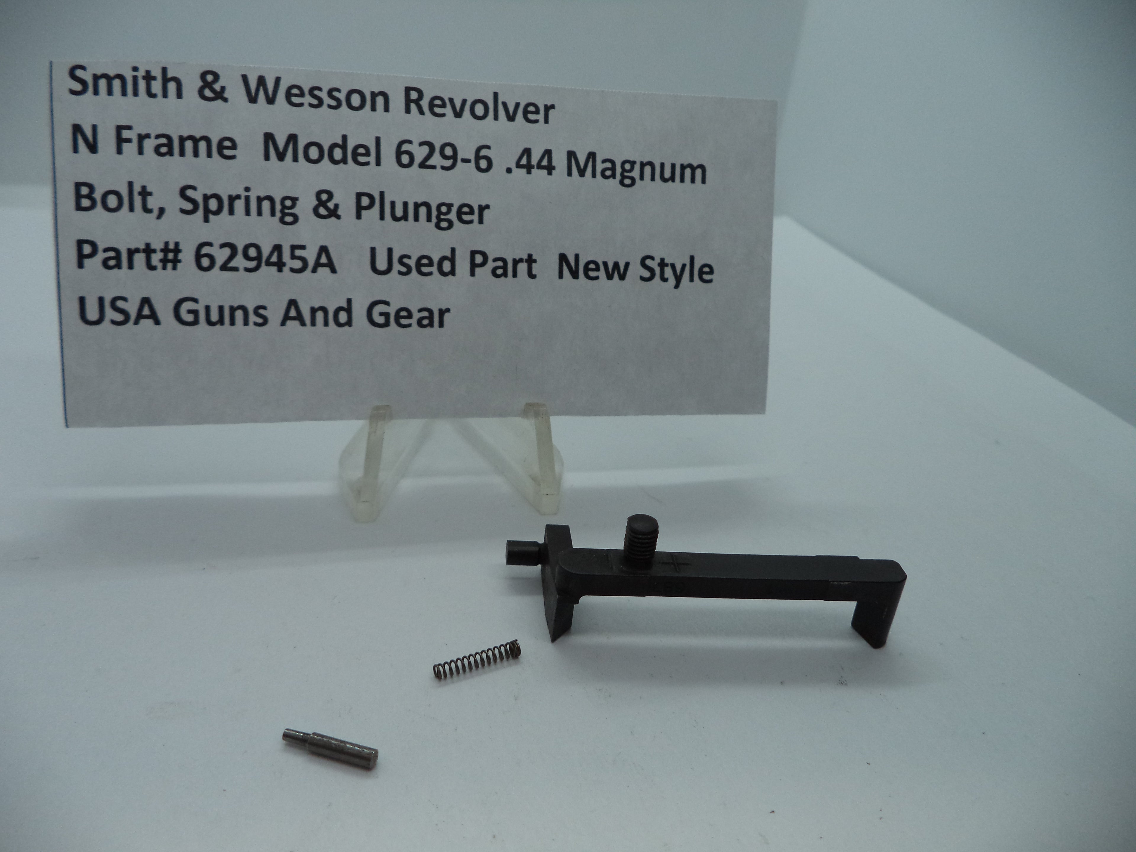 62945A S&W N Frame Revolver Model 629-6 Bolt, Spring & Plunger .44 Magnum