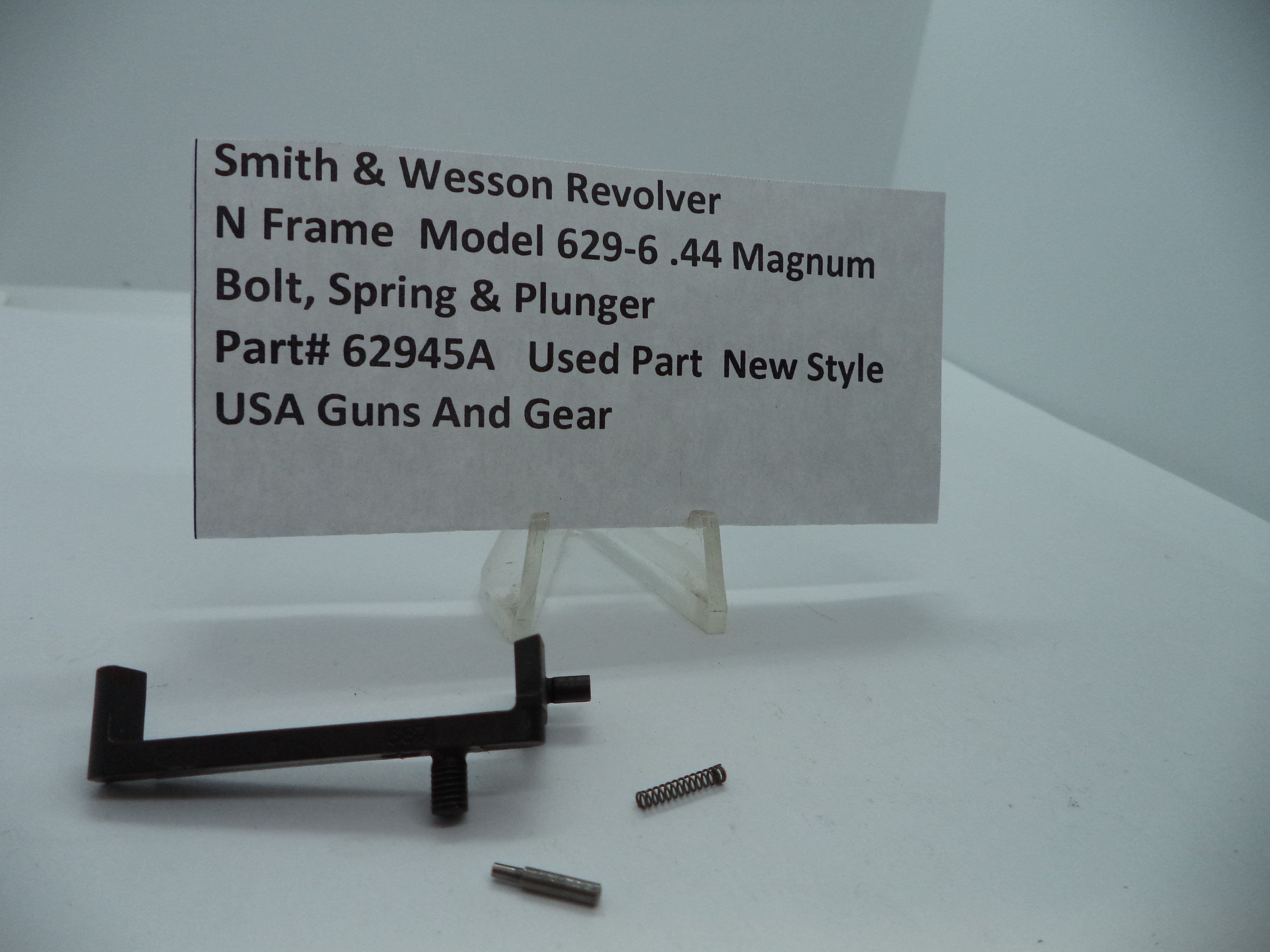 62945A S&W N Frame Revolver Model 629-6 Bolt, Spring & Plunger .44 Magnum