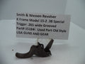 Smith & Wesson K Frame Model 15 -2 Trigger Assembly for .38 Special with 265´ wide grooved trigger, labeled as used part from USA Guns and Gear.