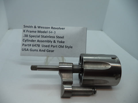 6478 Smith & Wesson K Frame Model 64-3 Cylinder & Yoke .38 SPL