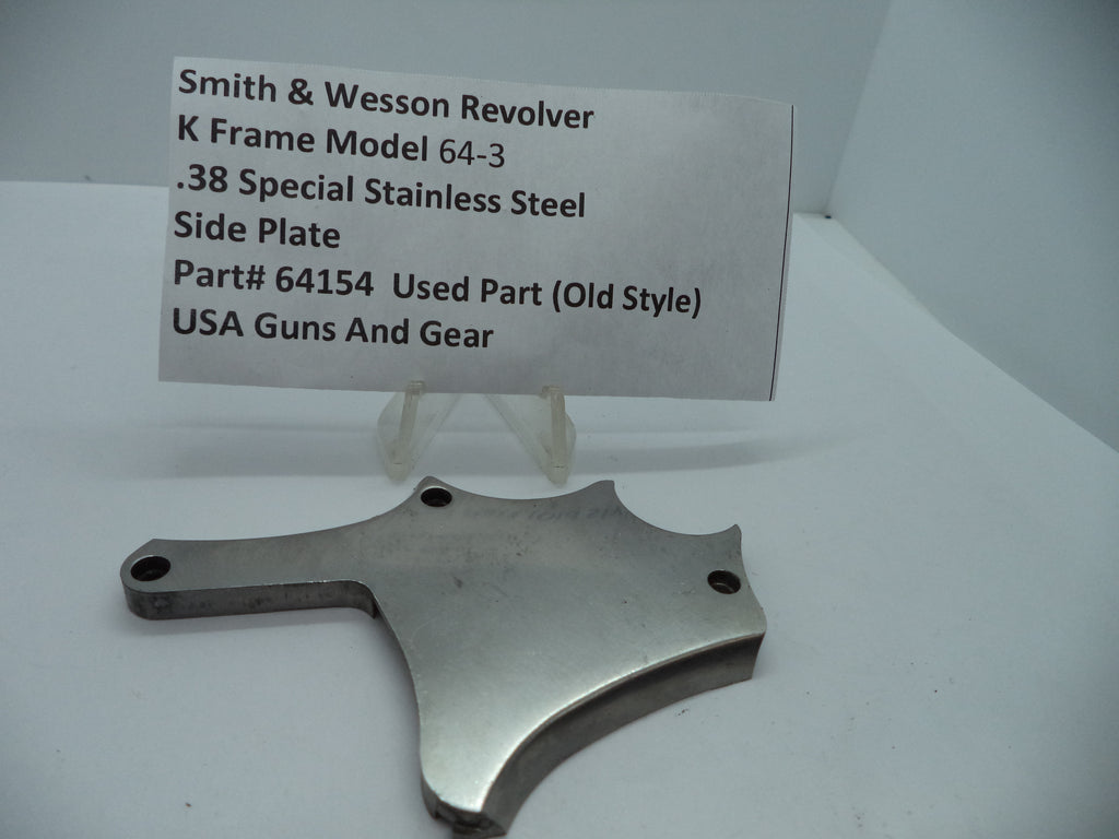 S&W K Frame Model 64-3 Side Plate .38 Special Stainless Used - Part# 64154