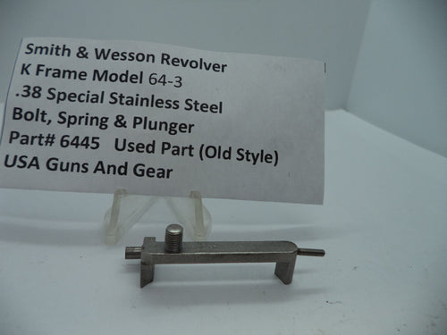 6445 S&W K Frame Model 64-3  Bolt, Spring and Plunger .38 Special