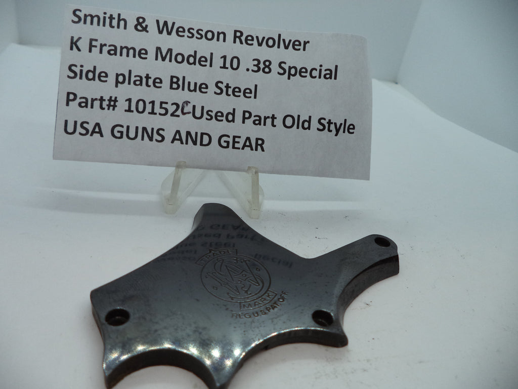 Smith & Wesson K Frame Model 10 Side Plate Blue Steel .38 Special - Part# 10152C