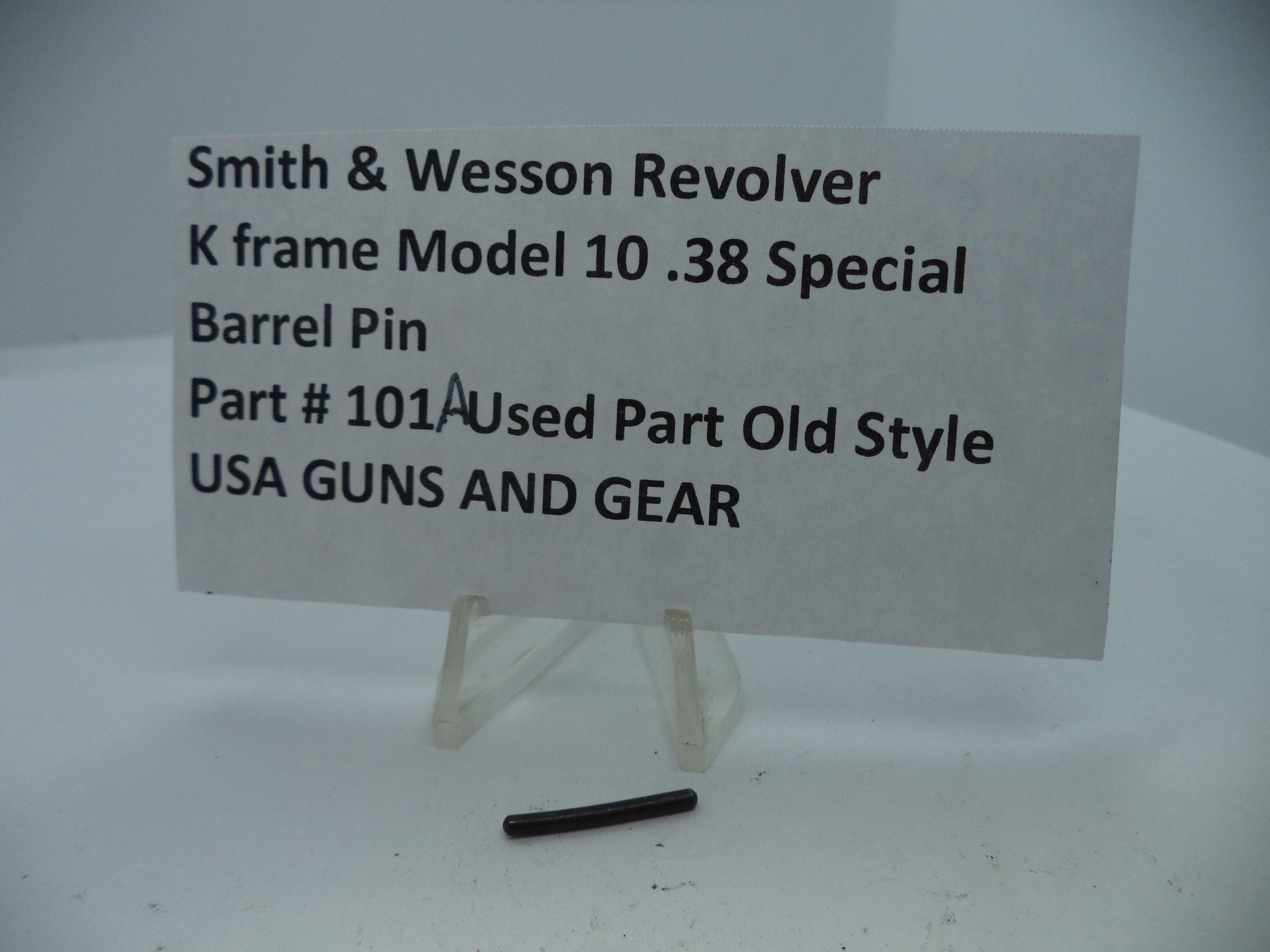 S&W K Frame Model 10 Barrel Pin .38 Special Used - Part# 101A
