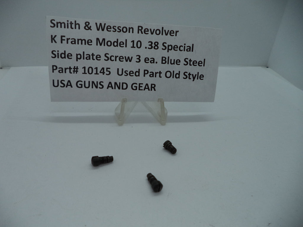 Smith & Wesson K Frame Model 10 Side Plate Screw Set (3) Blue Steel | .38 Special | 10145