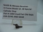 1081G Smith & Wesson K Frame Model 10 Cylinder Stop & Spring .38 Special Used