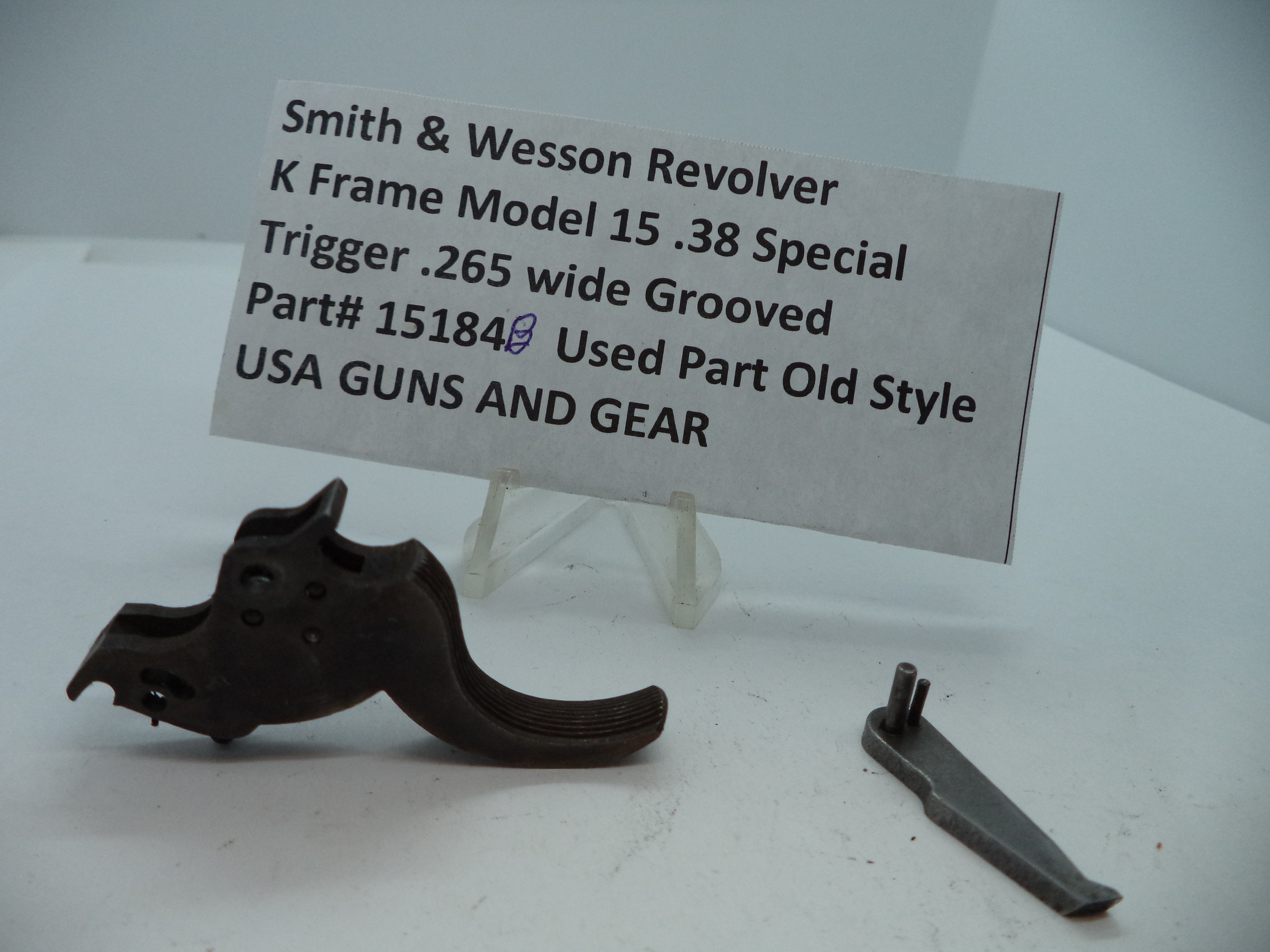 Smith & Wesson K Frame Model 15 Trigger .265" Wide Grooved .38 Special Used Part 15184B