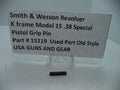 Label displaying Smith & Wesson K Frame Model 15 Pistol Grip Pin for .38 Special used part, with the text 'K Frame Model 15 38 Special Used Part' and 'Pistol Grip Pin'.