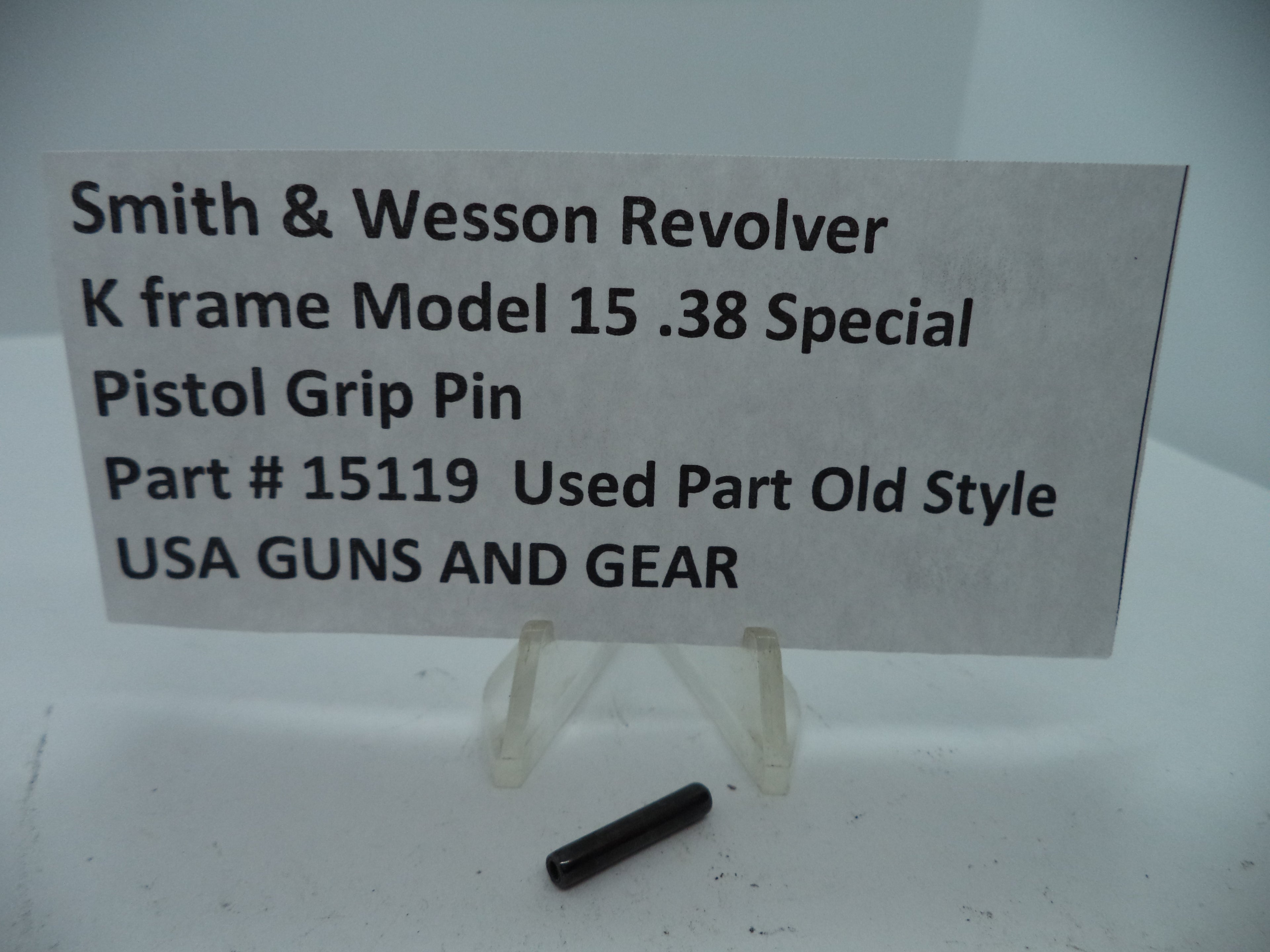 Smith & Wesson K Frame Model 15 Grip Pin .38 Special Old Style Used Part 15119