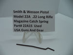 22A1S Smith & Wesson Pistol Model 22A Magazine Catch Spring .22 Long Rifle Used