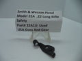 Smith & Wesson Pistol Model 22A Safety .22 Long Rifle used part displayed on a white card with product information.