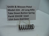 22A1W Smith & Wesson Pistol Model 22A Take Down Button Spring .22 Long Rifle Used