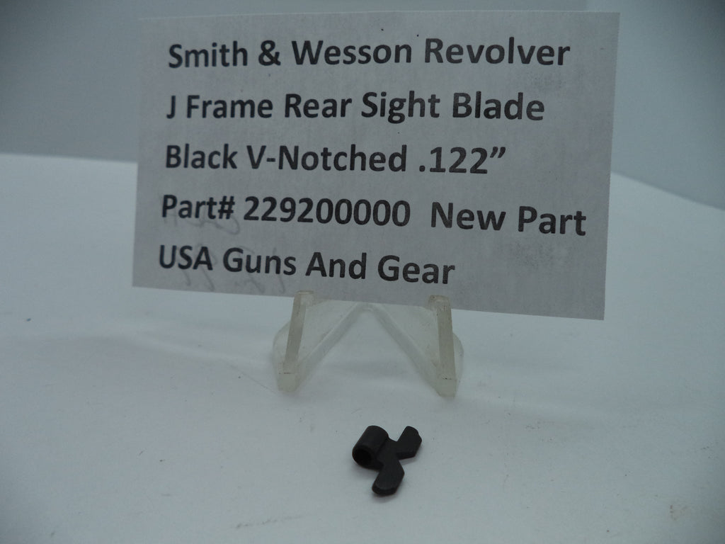 Smith & Wesson J Frame Rear Sight Blade - V-Notched 1.22" Black Steel - Factory New Part 229200000