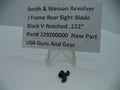Smith & Wesson J Frame Rear Sight Blade - V-Notched 1.22" Black Steel - Factory New Part 229200000