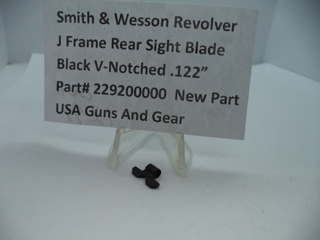 Smith & Wesson J Frame Rear Sight Blade - V-Notched 1.22" Black Steel - Factory New Part 229200000