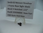 229200000 Smith & Wesson J Frame Rear Sight Blade V-Notched 1.22" New Part