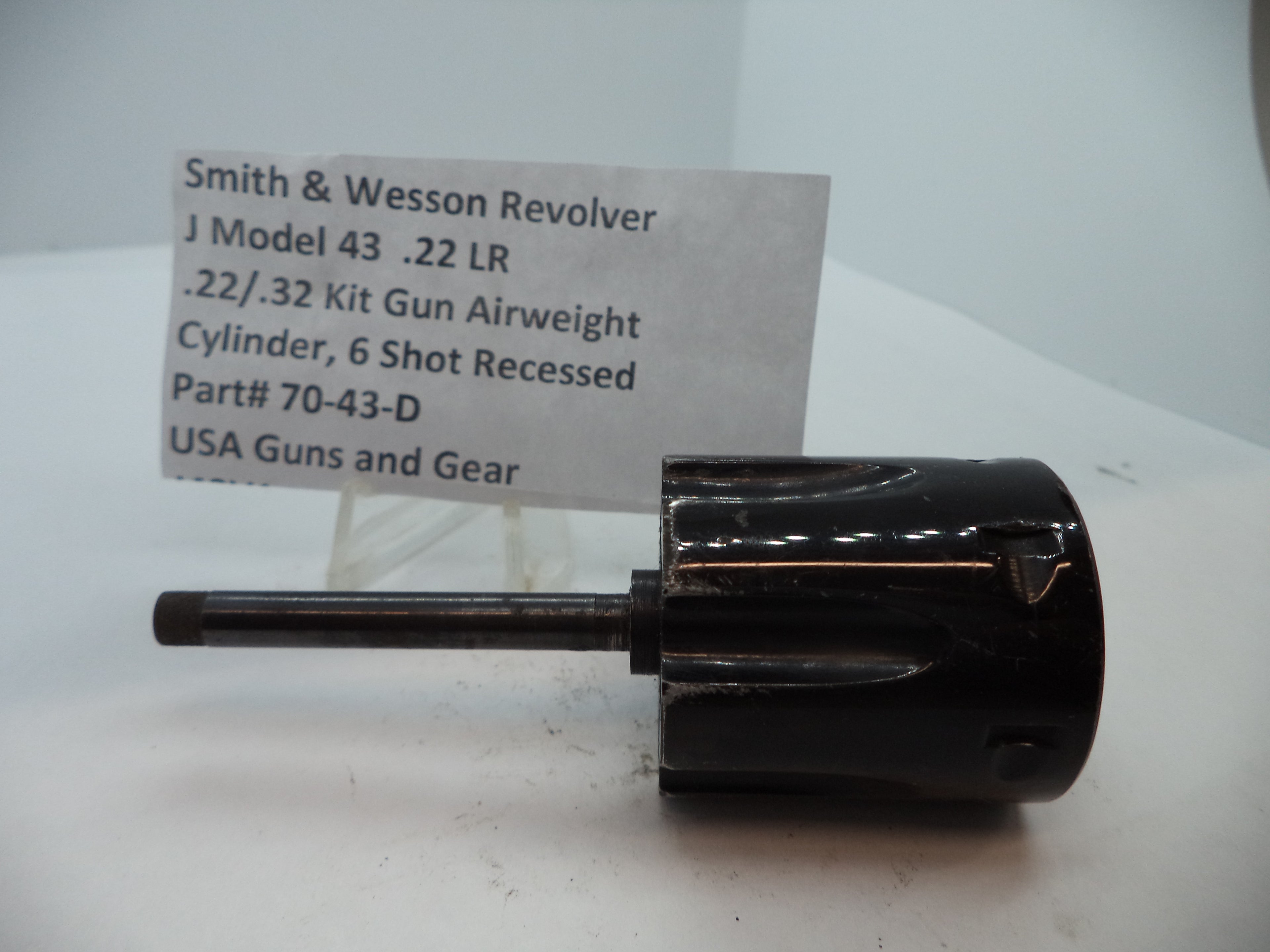 Smith & Wesson J Frame Model 43 Cylinder - .22 LR 6-Shot Recessed Blue Steel (Part# 70-43-D)