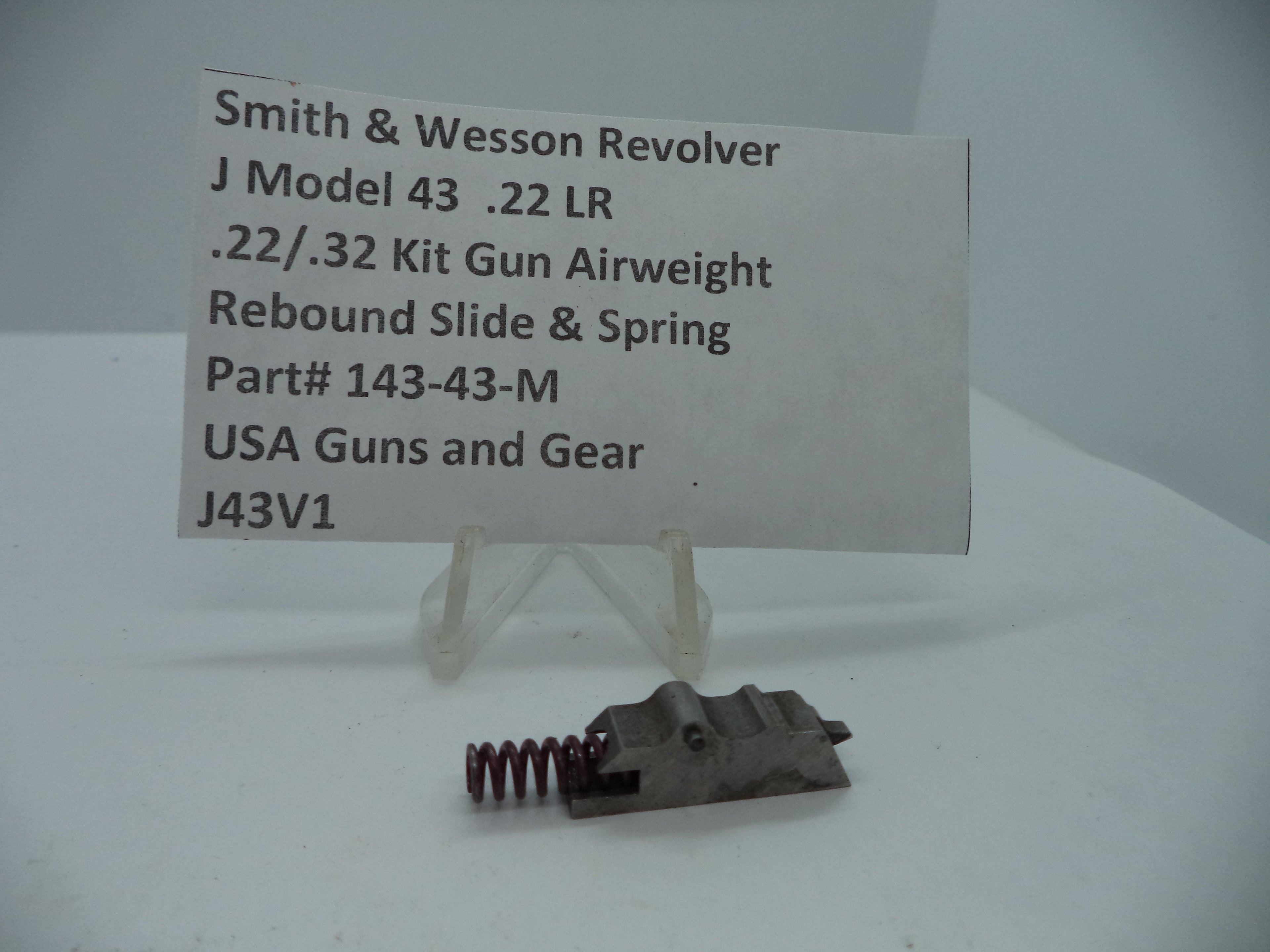 143-43-M S&W J Model  43 .22/.32 Kit Airweight Rebound Slide & Spring .22 LR