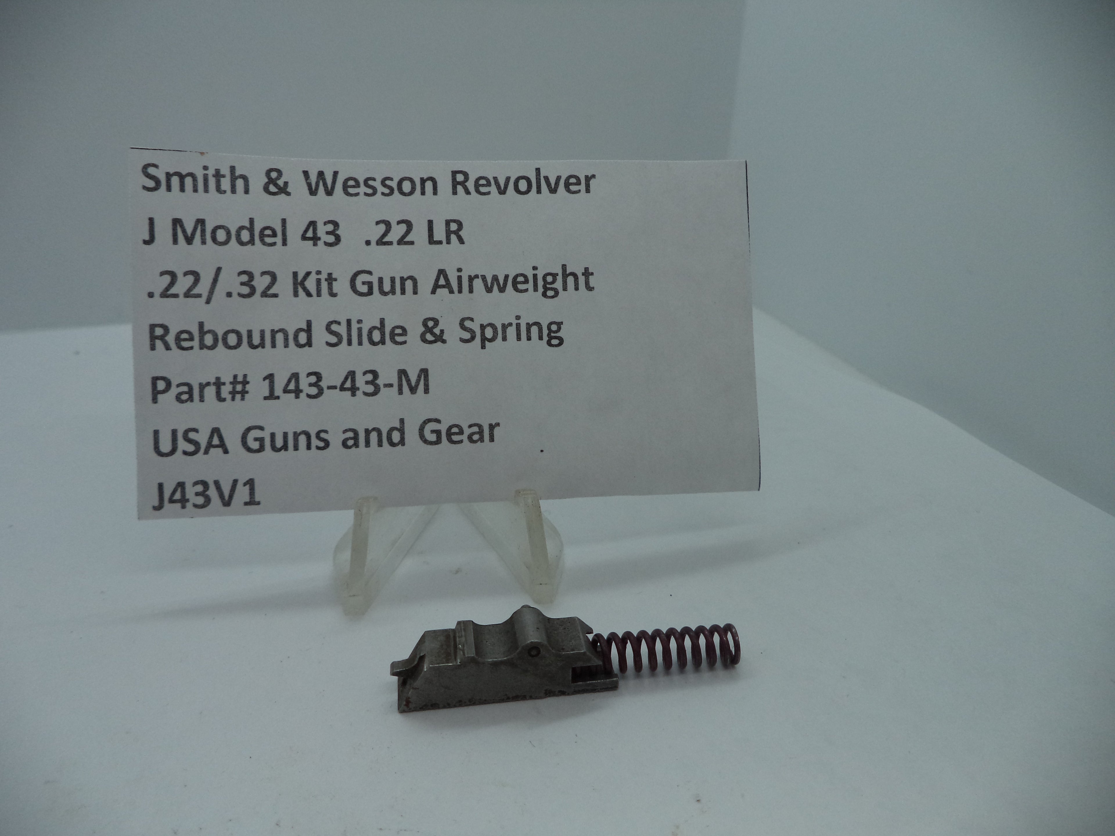 143-43-M S&W J Model  43 .22/.32 Kit Airweight Rebound Slide & Spring .22 LR
