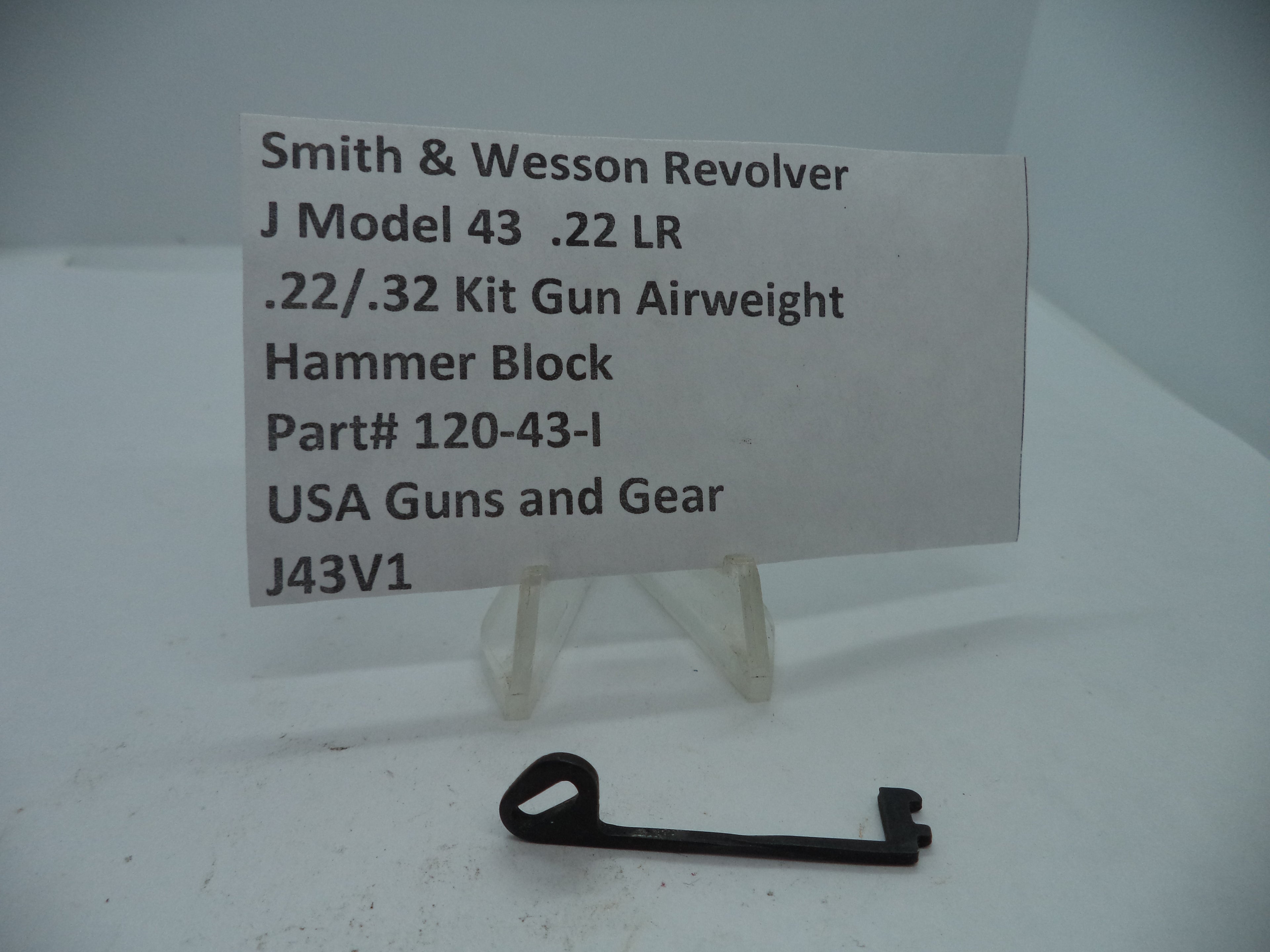 120-43-I S&W J Model  43 .22/.32 Kit Airweight Hammer Block .22 LR