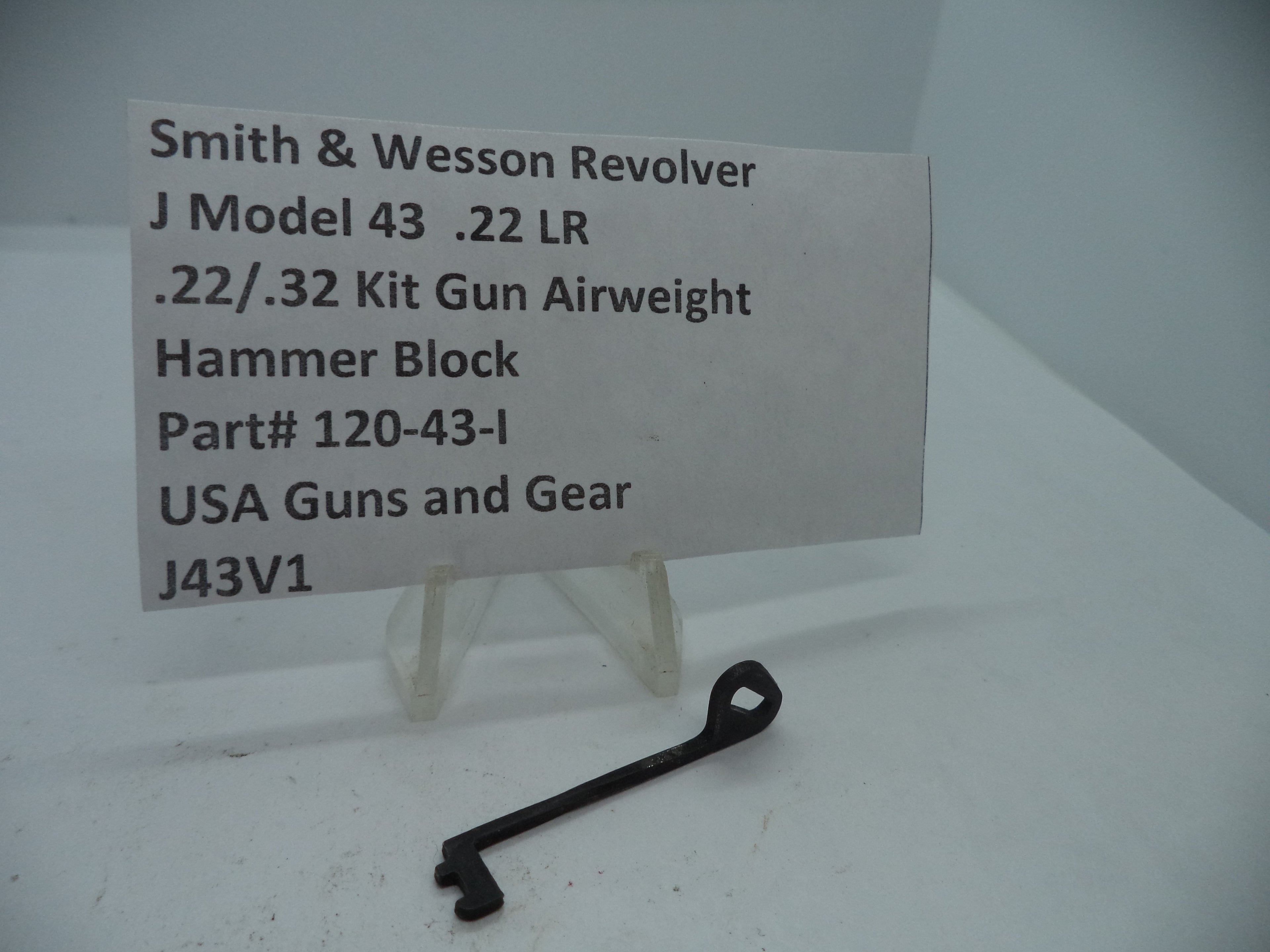 120-43-I S&W J Model  43 .22/.32 Kit Airweight Hammer Block .22 LR
