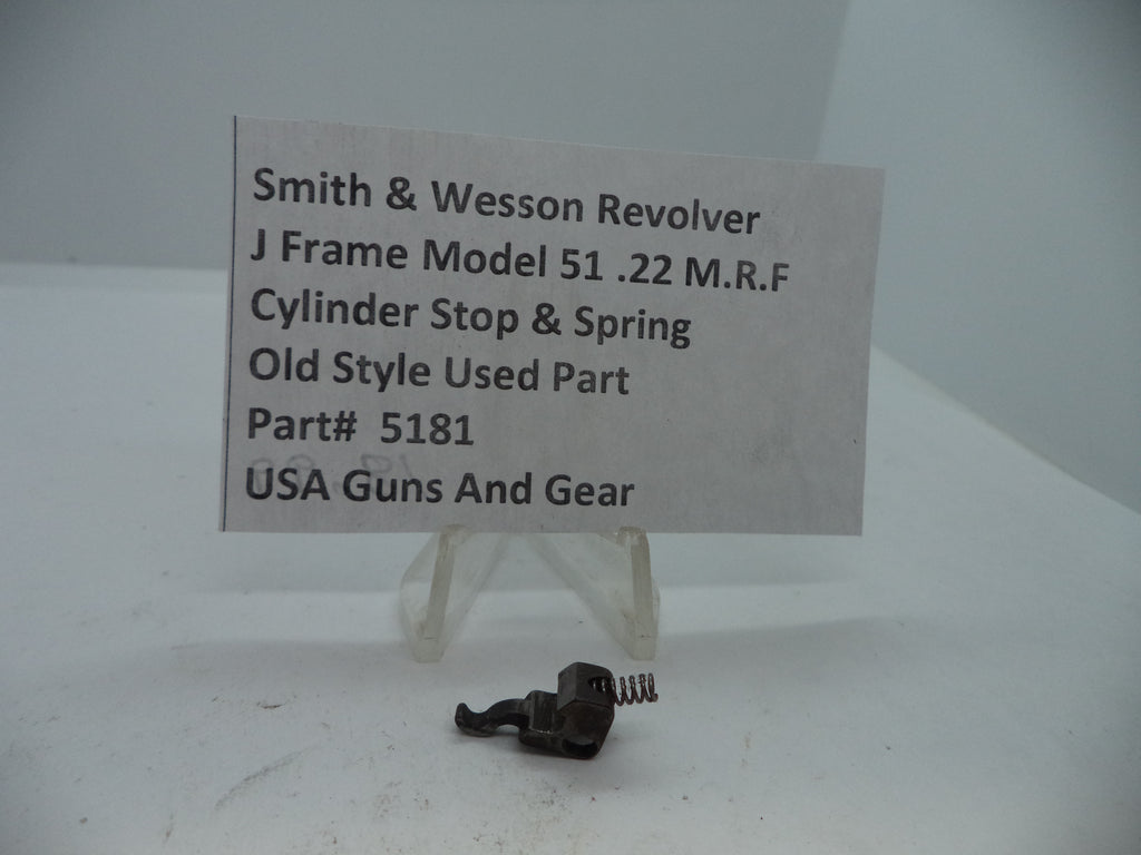 Smith & Wesson Model 51 J Frame Cylinder Stop & Spring .22 Magnum, Part# 5181