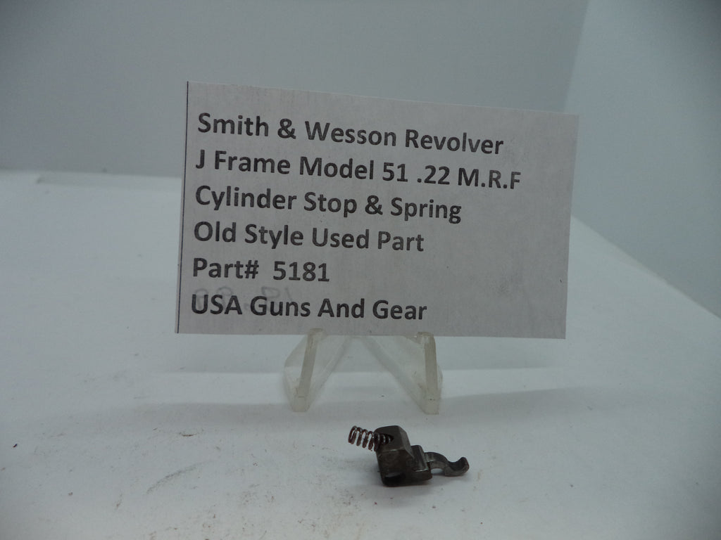 Smith & Wesson Model 51 J Frame Cylinder Stop & Spring .22 Magnum, Part# 5181
