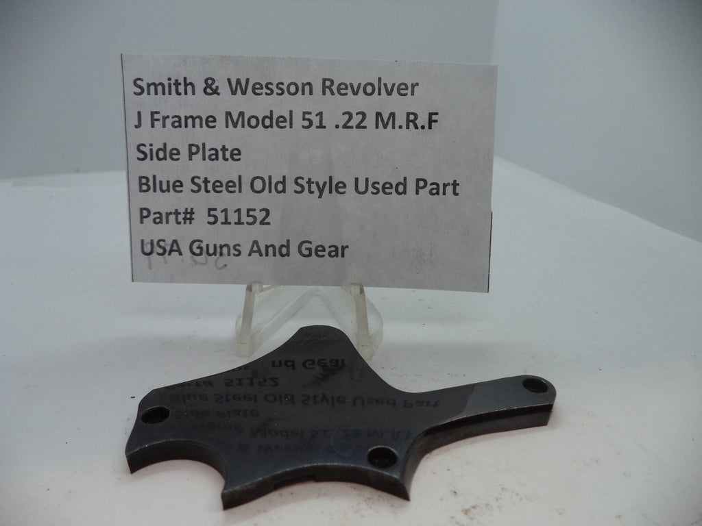 Smith & Wesson Model 51 J Frame Side Plate Blue Steel .22 Magnum, Part# 51152