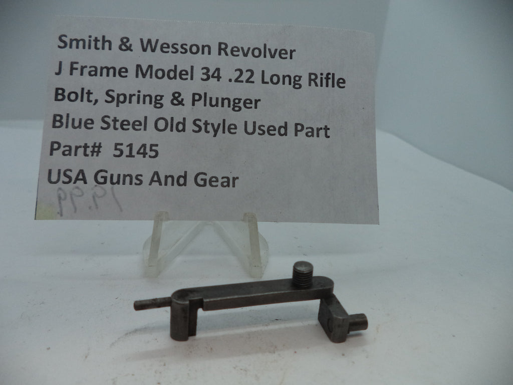 Smith & Wesson Model 51 J Frame Bolt, Spring & Plunger .22 Magnum, Part# 5145