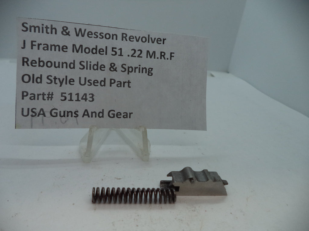 Smith & Wesson Model 51 J Frame Rebound Slide & Spring .22 Magnum, Part# 51143