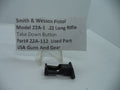 Smith & Wesson Model 22A-1 .22 Long Rifle Take Down Button, displayed on a white background with a label providing product information.