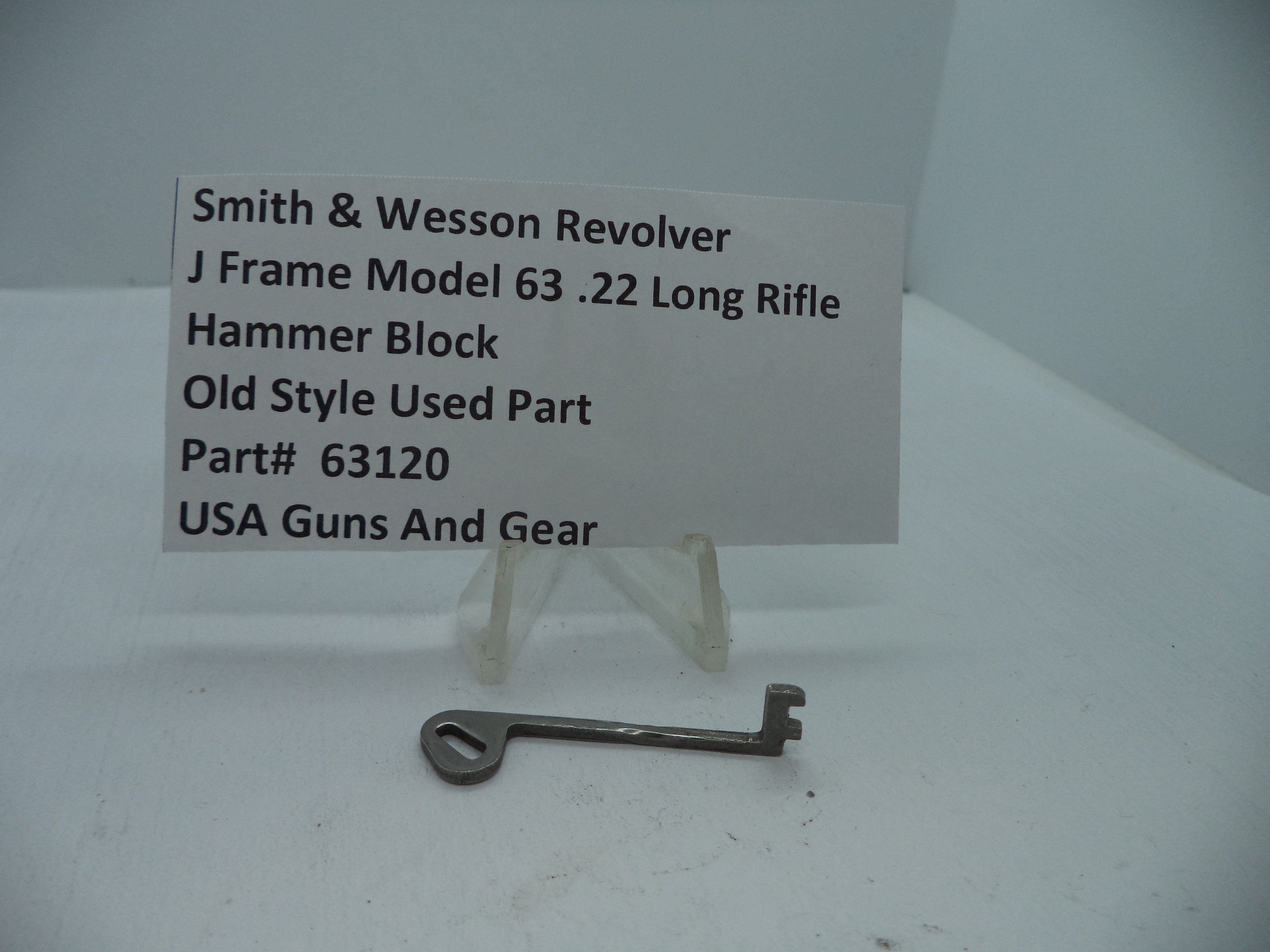 Smith & Wesson Model 63 J Frame Hammer Block .22 LR, Part# 63120