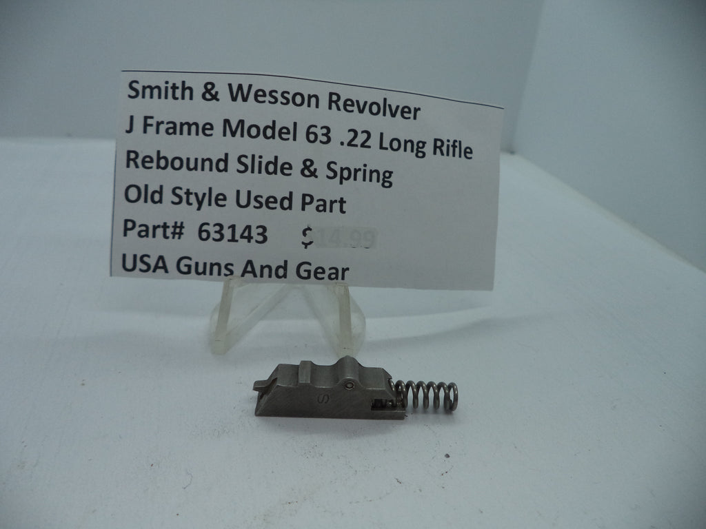 Smith & Wesson Model 63 J Frame Rebound Slide & Spring .22 LR, Part# 63143
