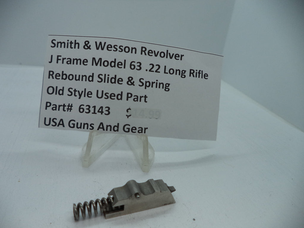 Smith & Wesson Model 63 J Frame Rebound Slide & Spring .22 LR, Part# 63143