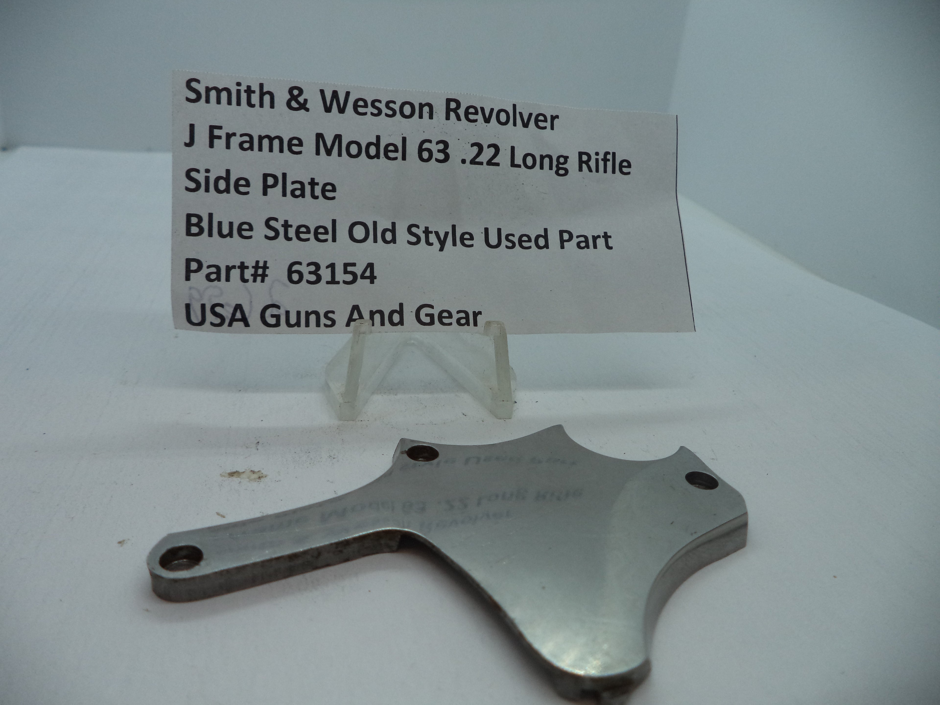 Smith & Wesson Model 63 J Frame Side Plate .22 LR Stainless, Part# 63154