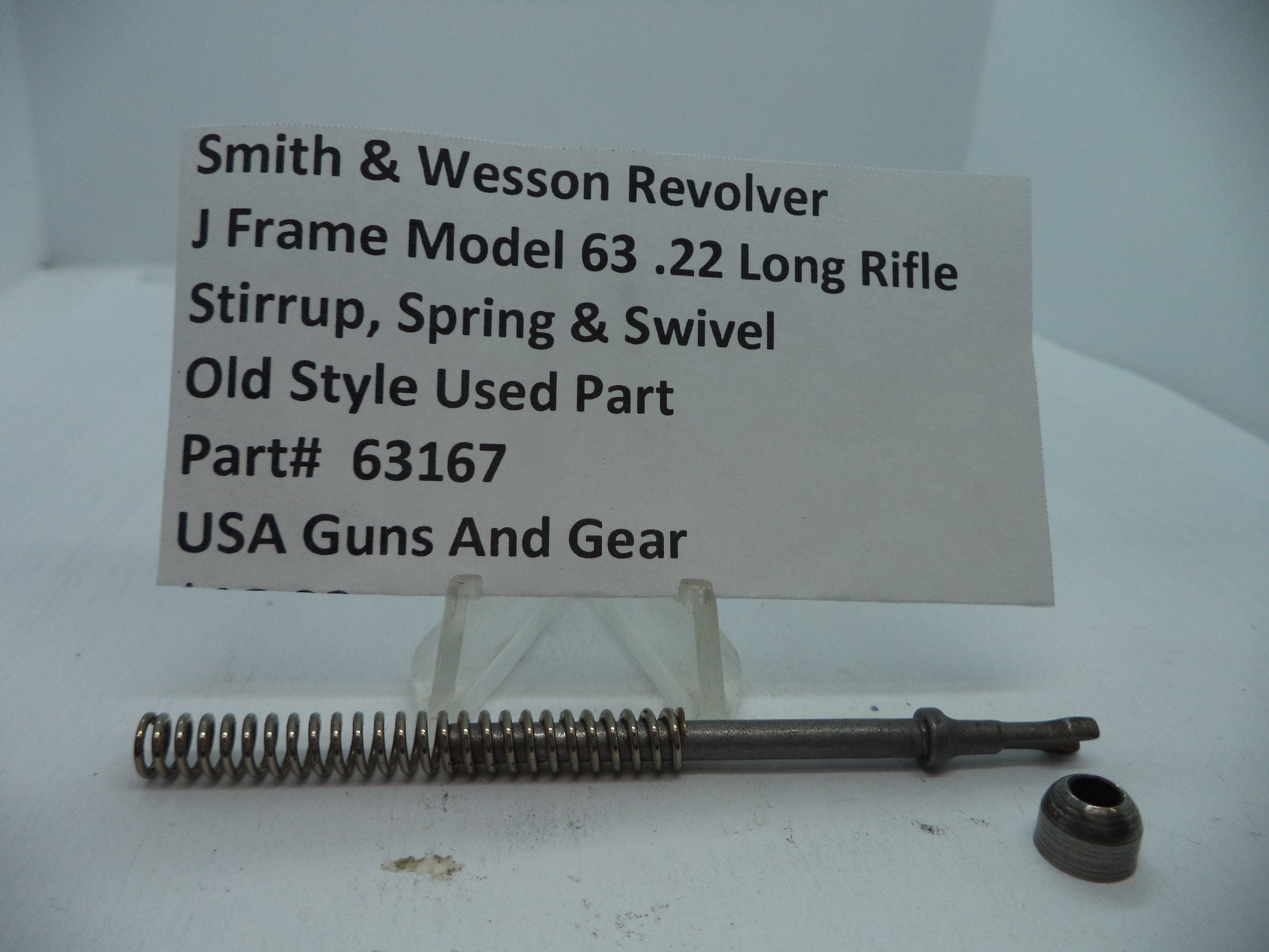 Smith & Wesson Model 63 J Frame Stirrup, Spring & Swivel .22 LR, Part# 63167
