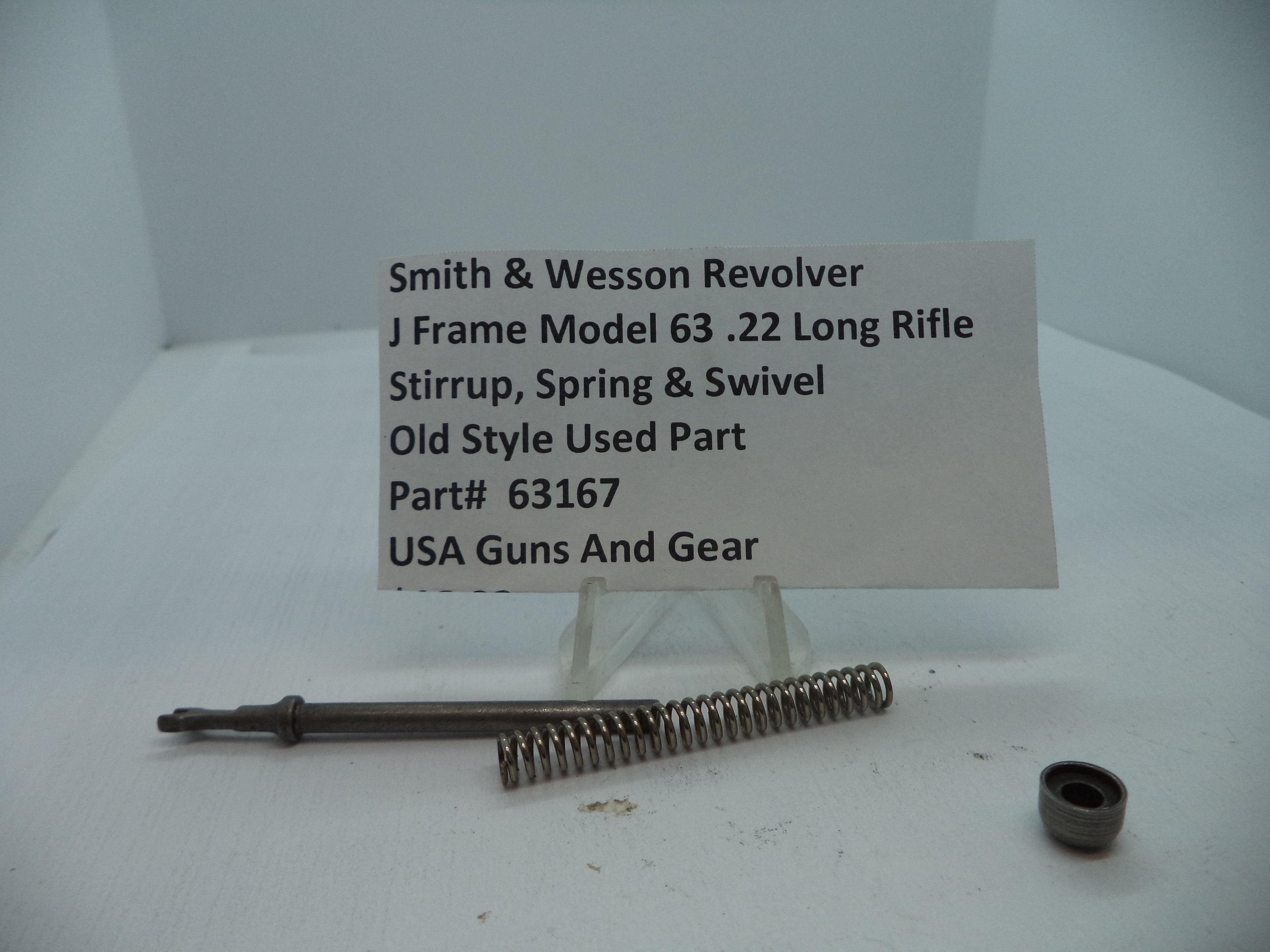 Smith & Wesson Model 63 J Frame Stirrup, Spring & Swivel .22 LR, Part# 63167