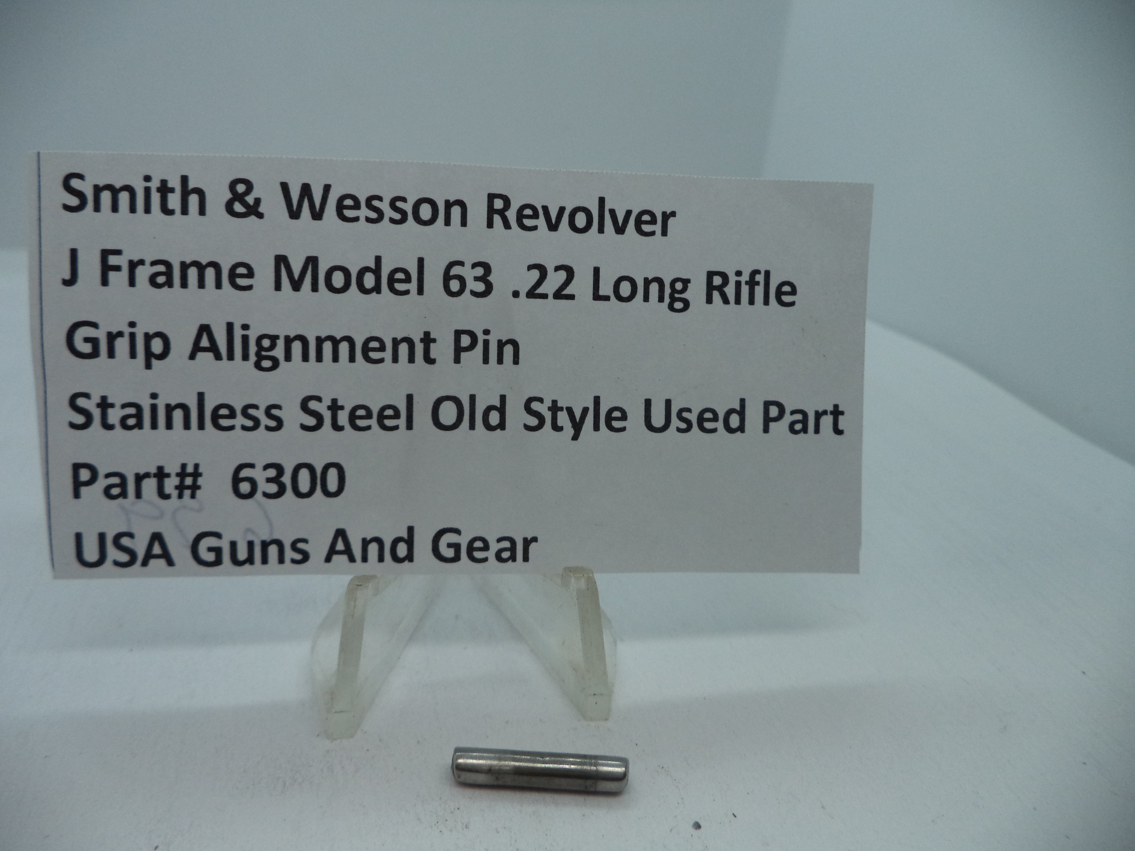 Smith & Wesson J Frame Model 63 Grip Alignment Pin .22 LR - Part# 6300