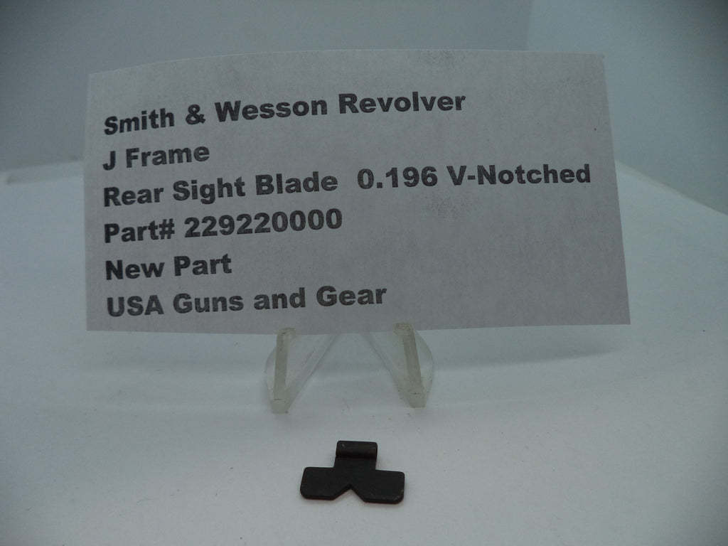 Smith & Wesson J Frame Rear Sight Blade - .196" V-Notch - Factory New Part 229220000