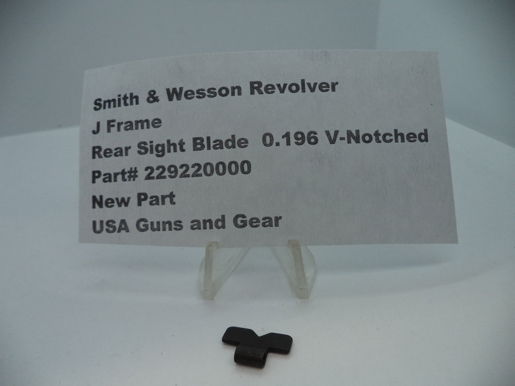 Smith & Wesson J Frame Rear Sight Blade - .196" V-Notch - Factory New Part 229220000
