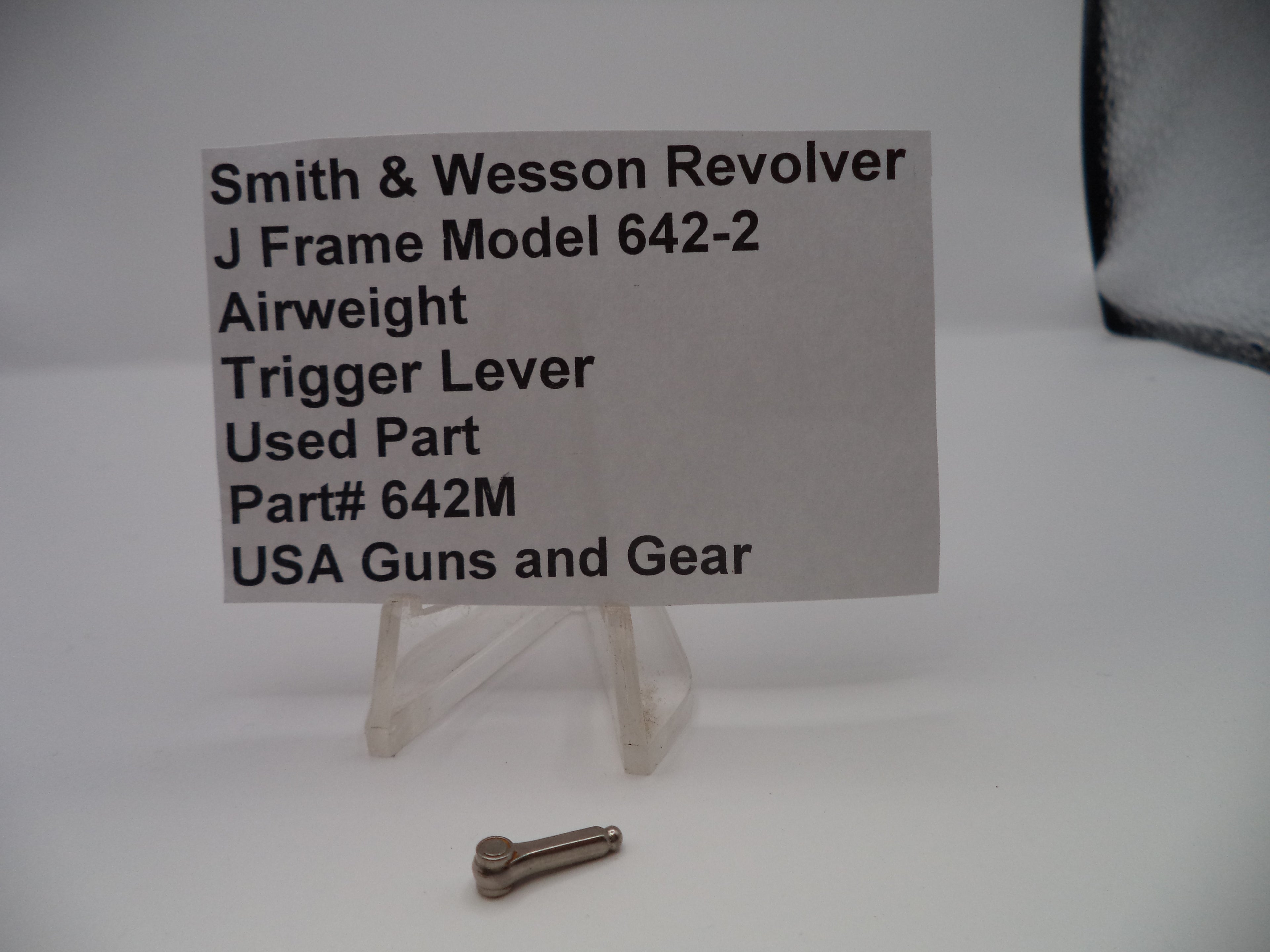 S&W J Frame Model 642-2 Airweight Trigger Lever (MIM) .38 Special +P – Part# 642M