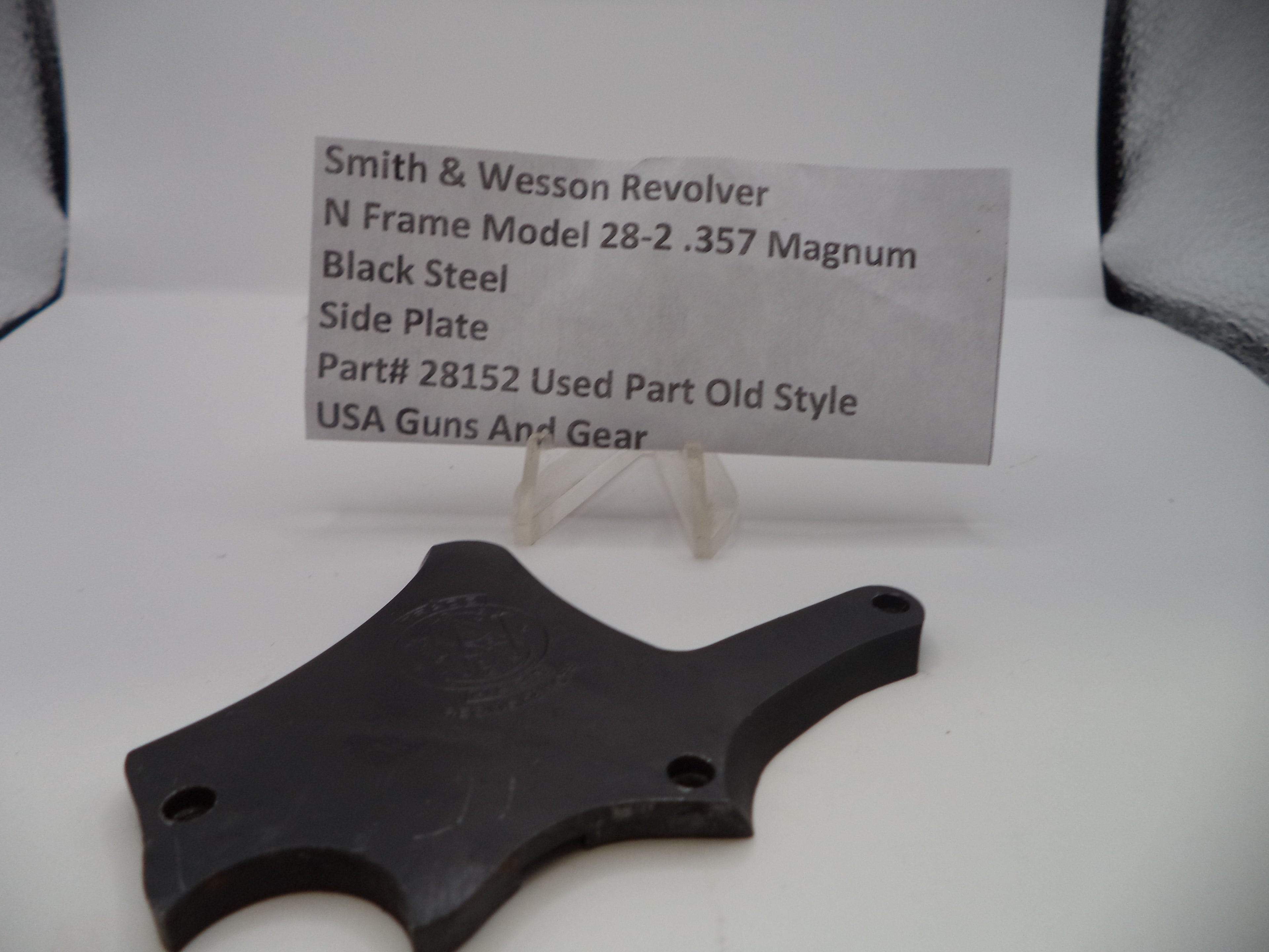 28152 S&W N Frame Model 28-2 Side Plate Black Steel .357 Magnum
