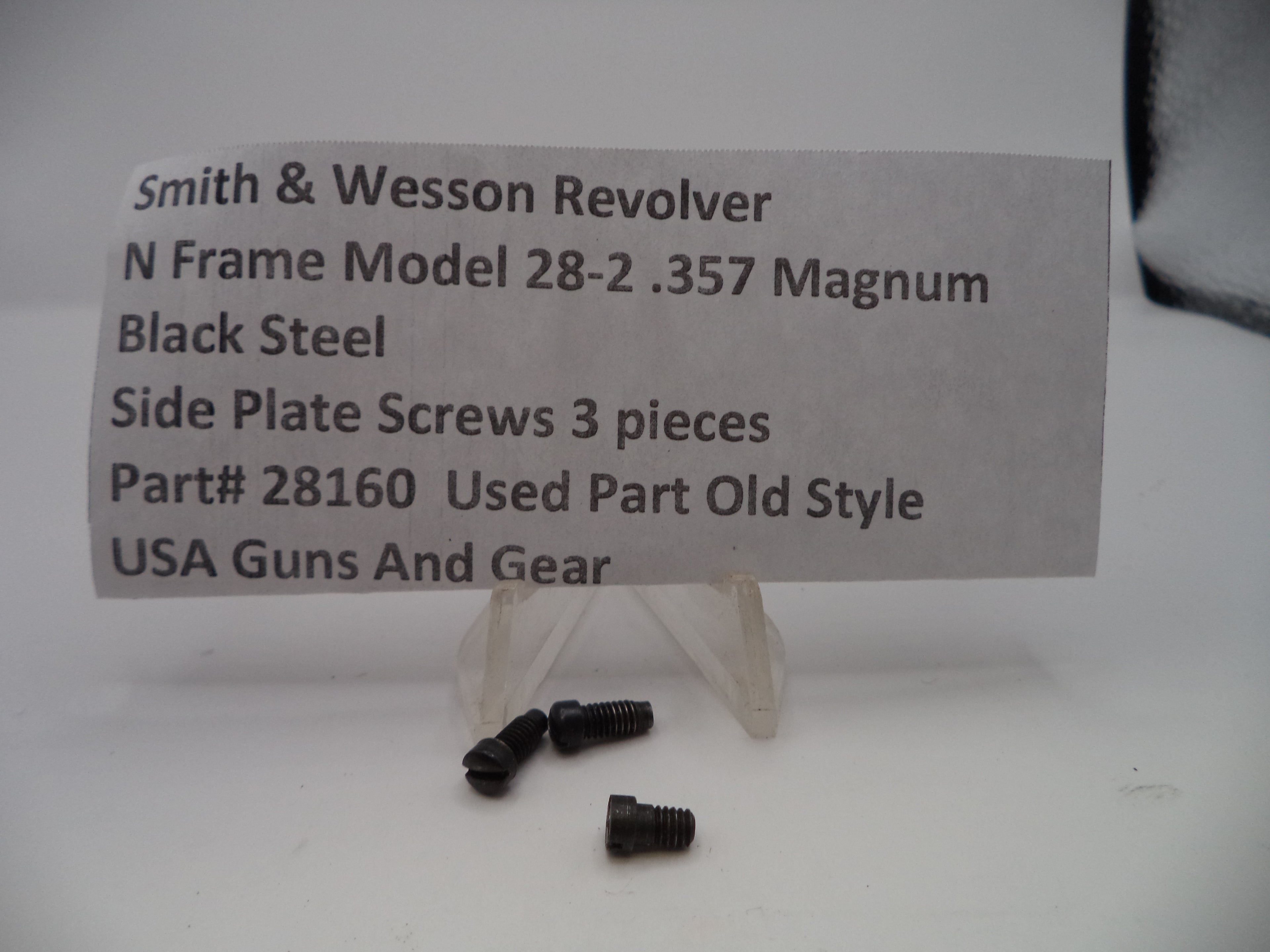 28160 S&W N Frame Model 28-2 Side Plate Screws (3) .357 Magnum