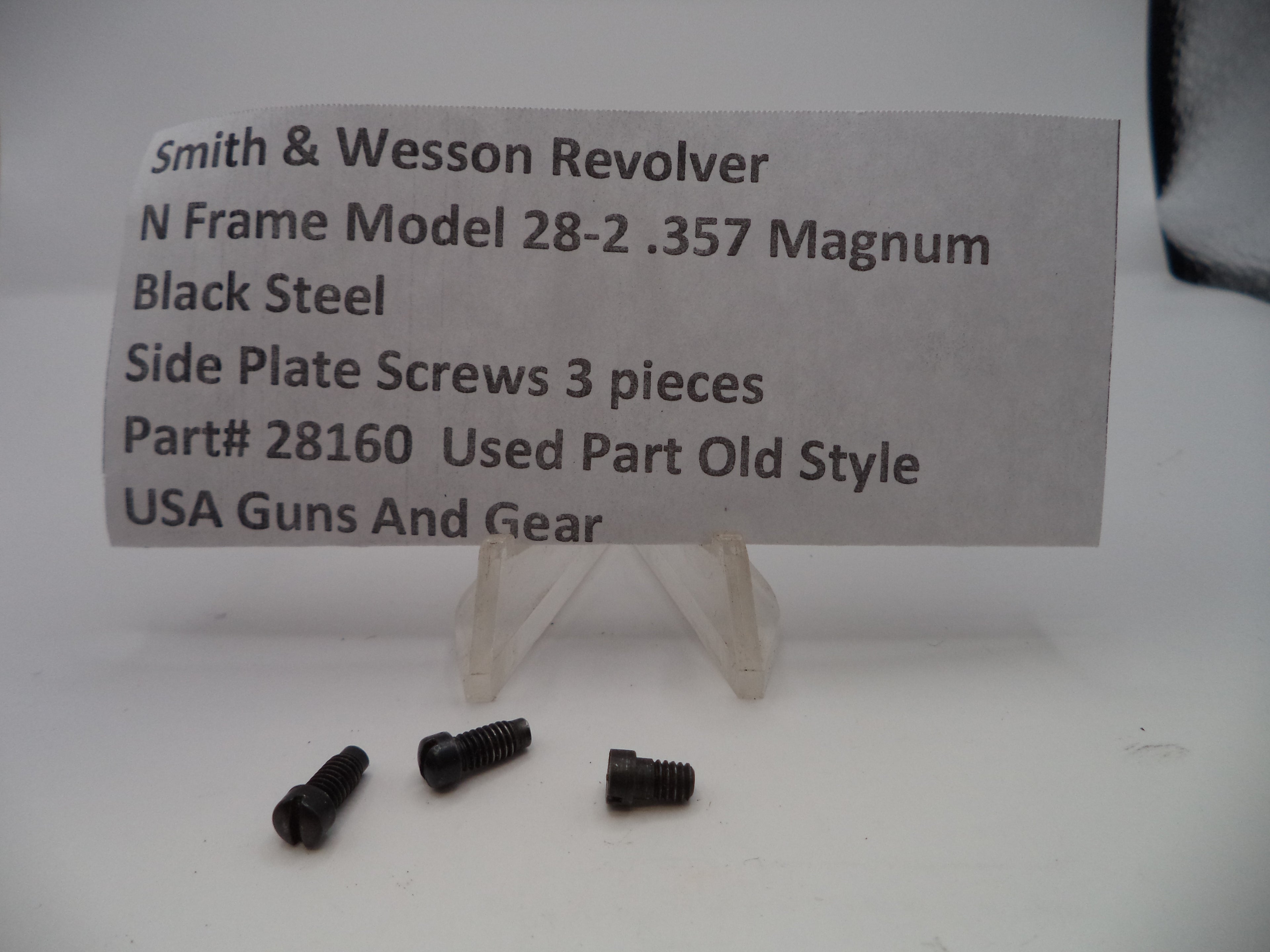 28160 S&W N Frame Model 28-2 Side Plate Screws (3) .357 Magnum