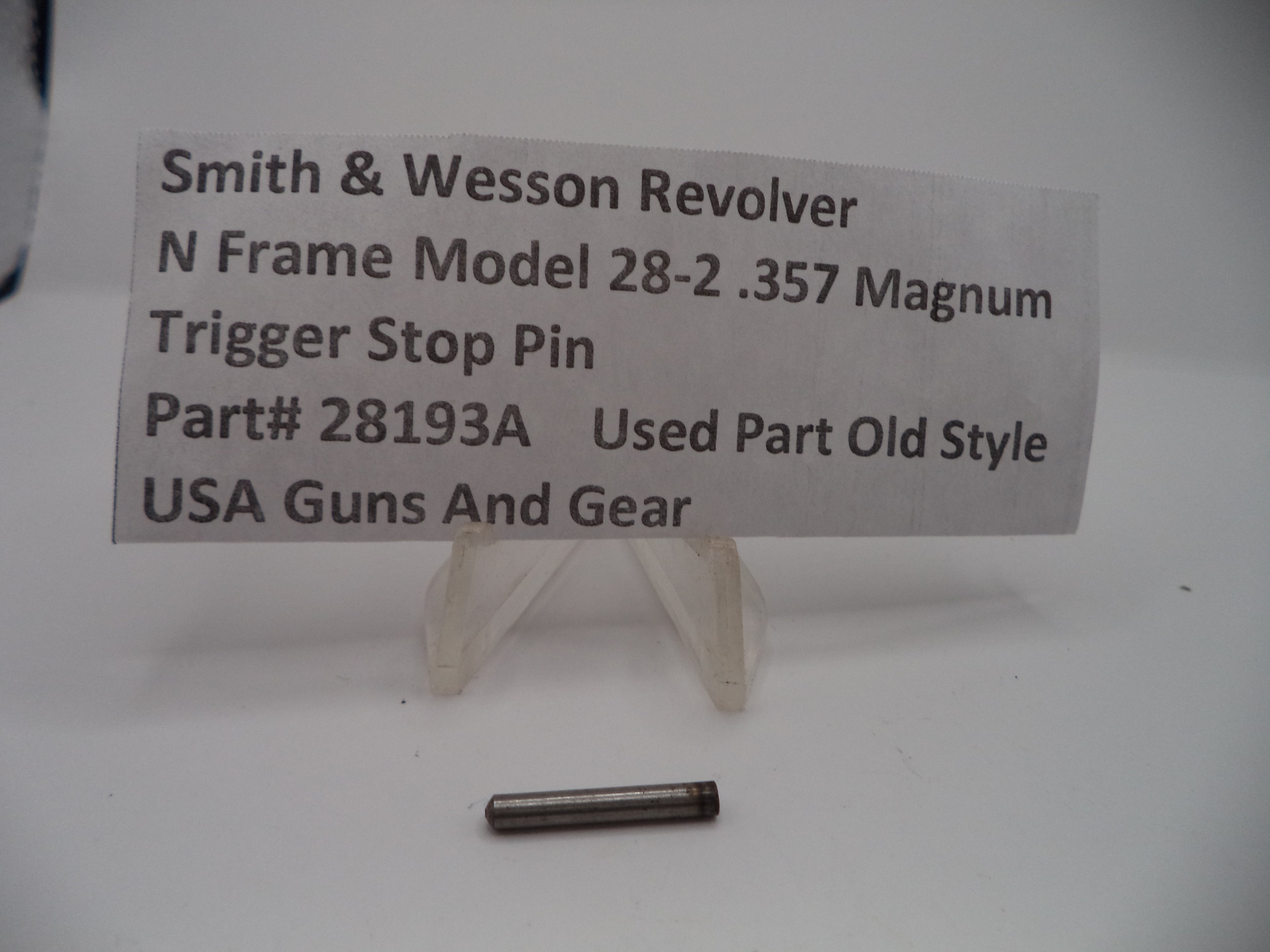 S&W N Frame Model 28-2 Trigger Stop Pin .357 Magnum – Part# 28193A