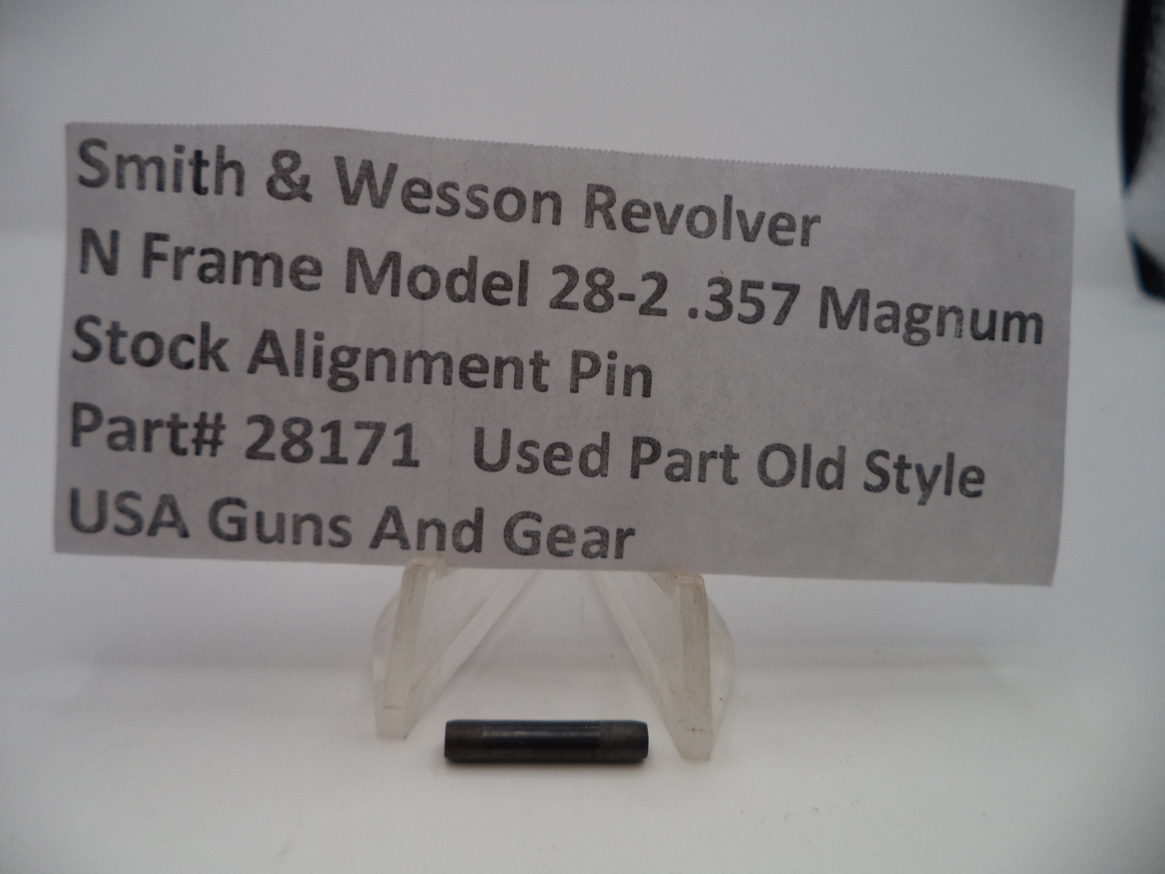 28171 Smith & Wesson N Frame Model 28-2 Stock Alignment Pin  .357 Magnum