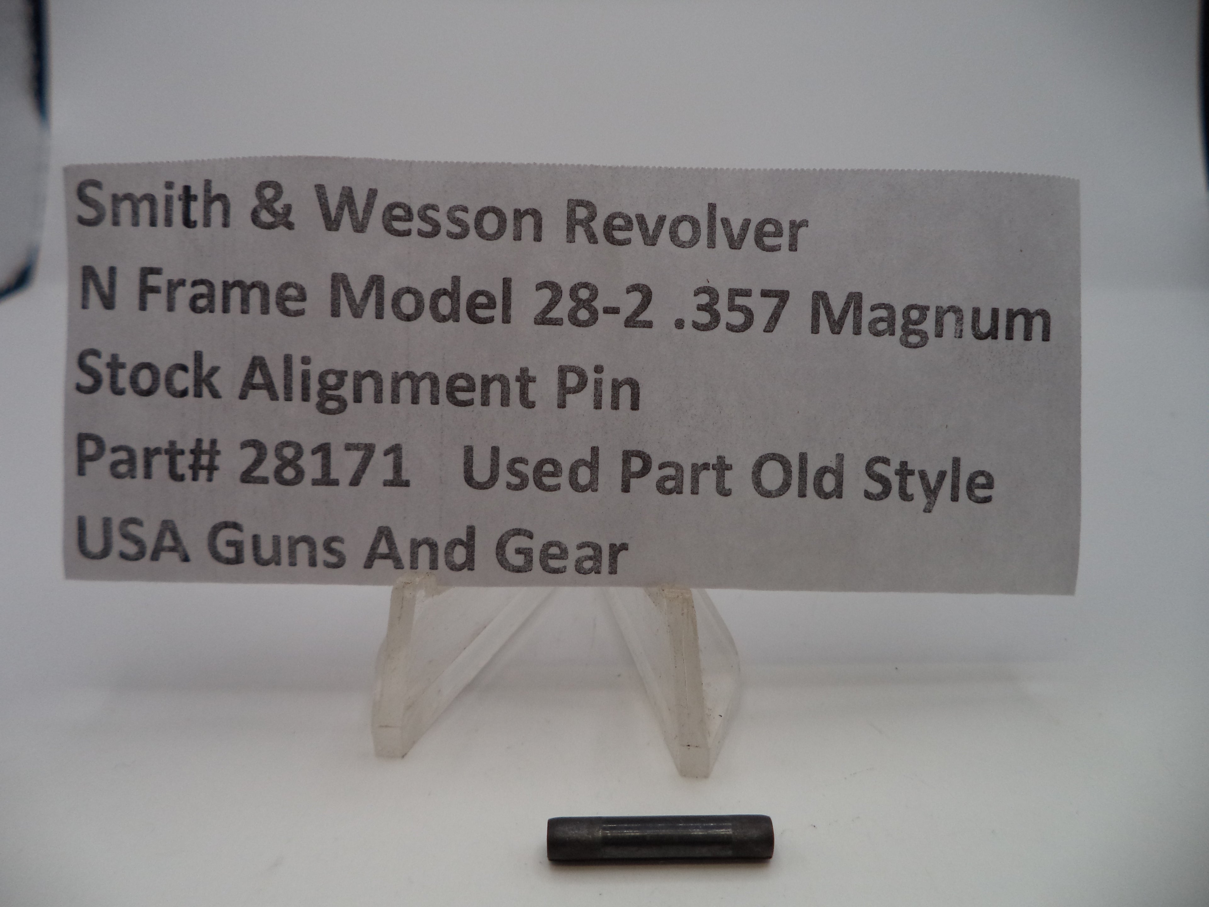 28171 Smith & Wesson N Frame Model 28-2 Stock Alignment Pin  .357 Magnum